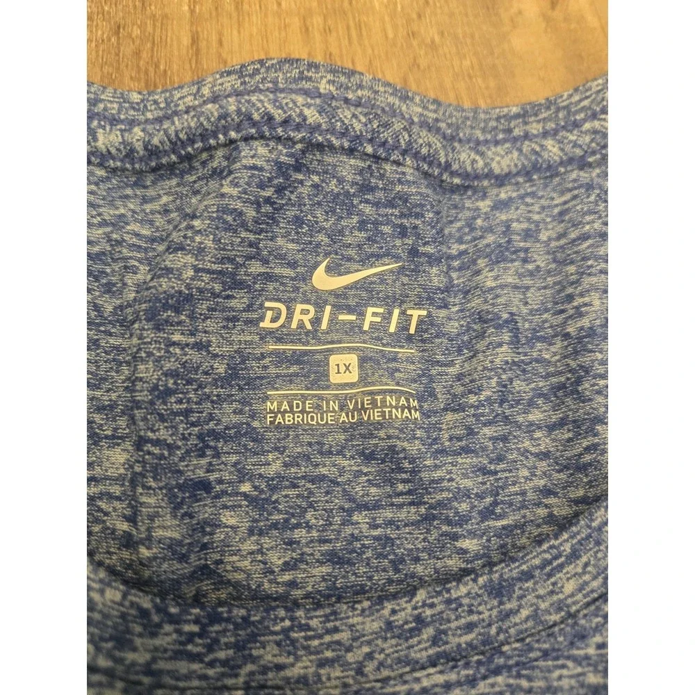 Nike Dri Fit Dry Legend Scoop Veneer‎ T-Shirt Heather Blue 902082-438 Women's 1X